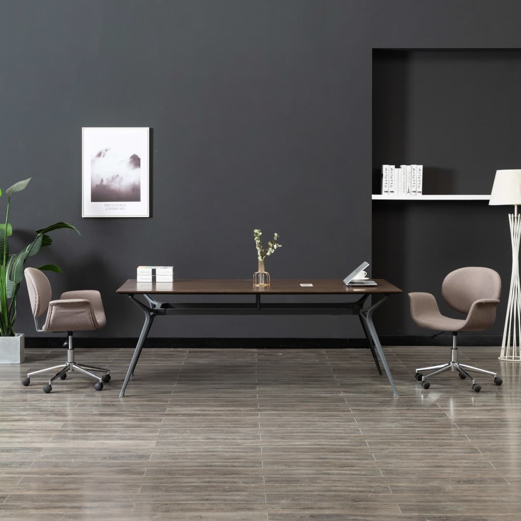 Eetkamerstoel draaibaar stof taupe is nu te koop bij PeponiXL, paradijselijk wonen!