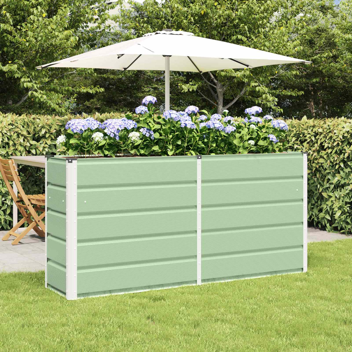 Plantenbak Groen 160 x 40 x 75 cm Staal is nu te koop bij PeponiXL, paradijselijk wonen!