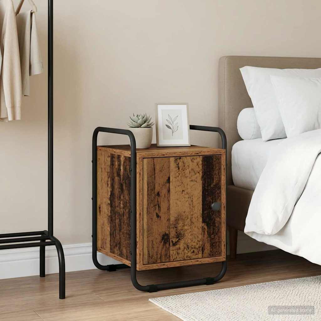 Nachtkastje Oud hout Bewerkt hout is nu te koop bij PeponiXL, paradijselijk wonen!