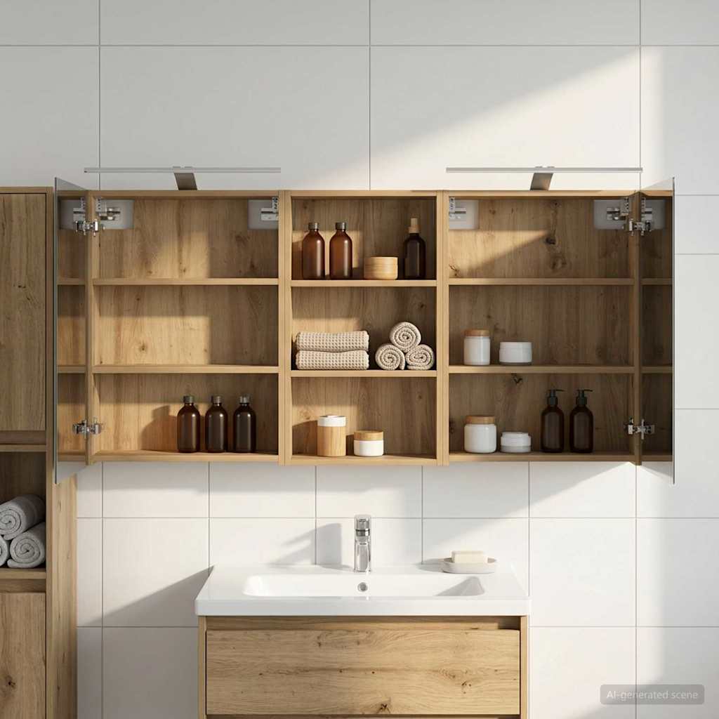 Badkamerkastenset 3 st 140 x 14,5 x 70 cm Bewerkt hout is nu te koop bij PeponiXL, paradijselijk wonen!