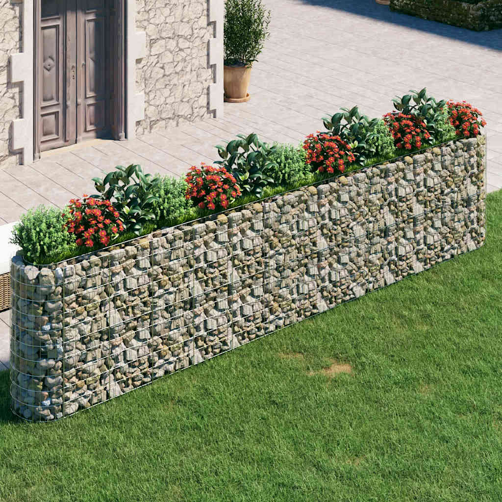 Gabion plantenbak verhoogd 470x50x100 cm gegalvaniseerd ijzer is nu te koop bij PeponiXL, paradijselijk wonen!