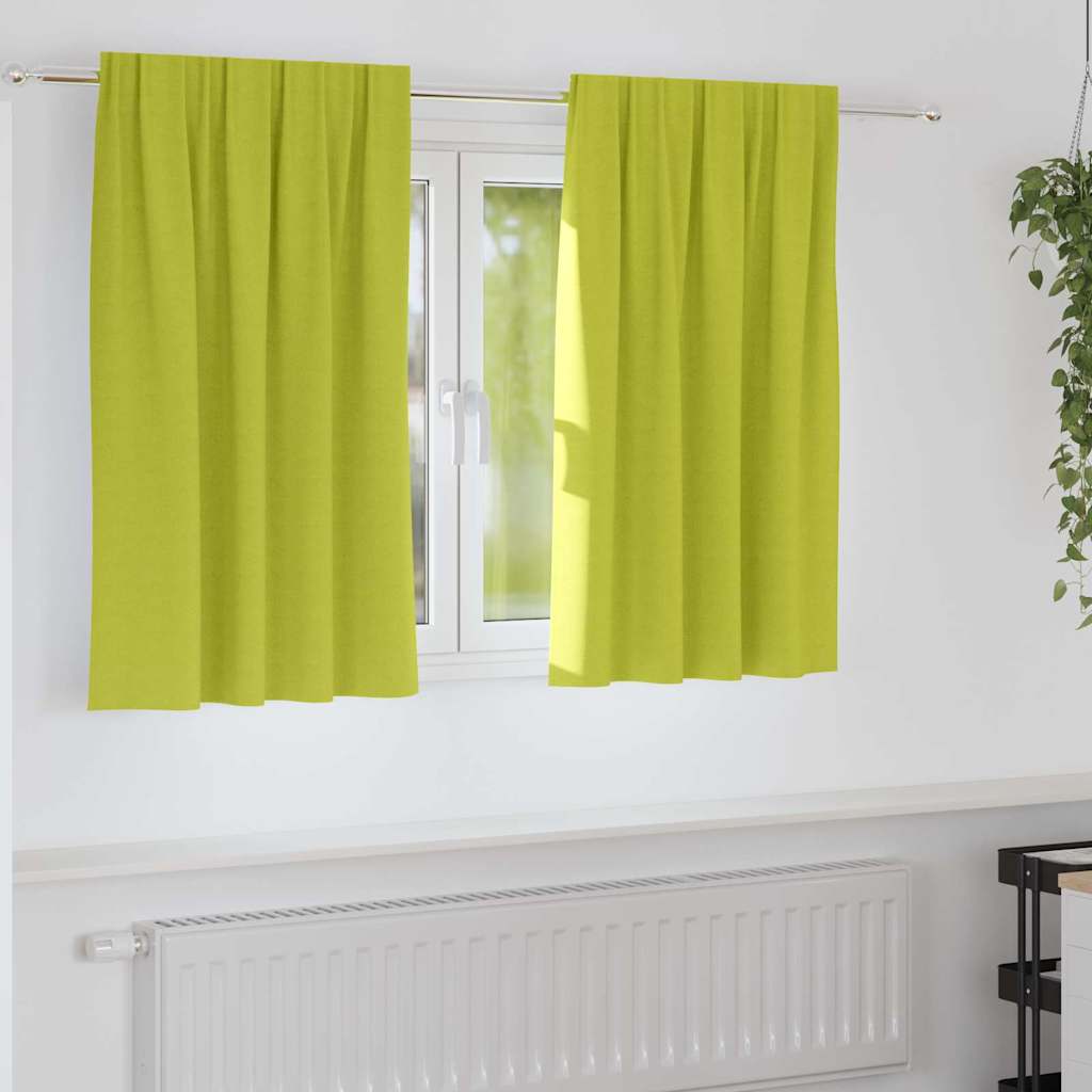 Zwart-out Gordijnen met Ringen 2 pcs Groen 140 x 140 cm is nu te koop bij PeponiXL, paradijselijk wonen!