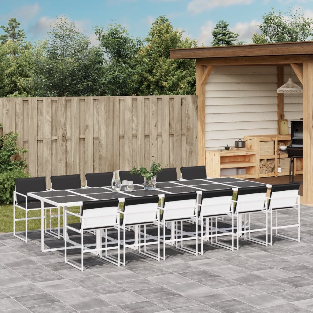 13-delige Tuinset met kussens textileen wit is nu te koop bij PeponiXL, paradijselijk wonen!
