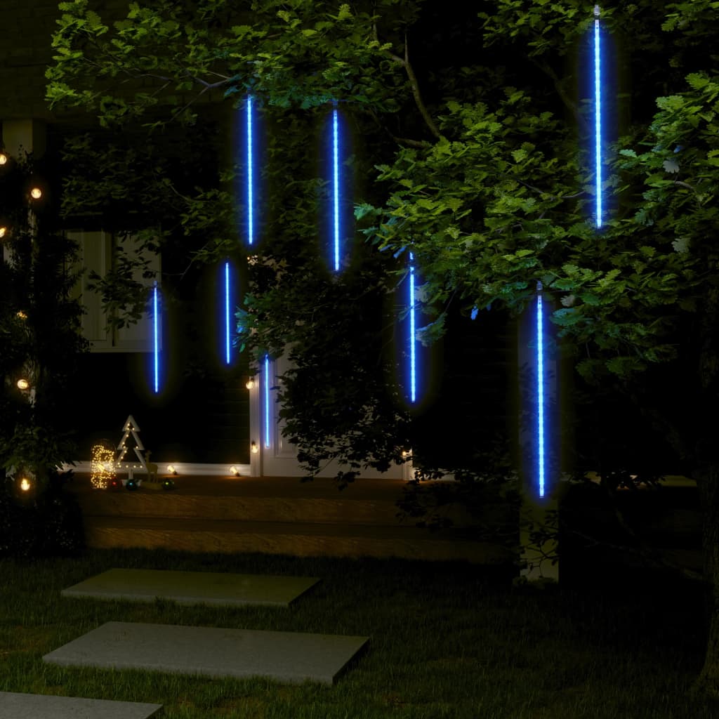Meteoorlichten 8 st 288 LED's binnen/buiten 50 cm blauw is nu te koop bij PeponiXL, paradijselijk wonen!