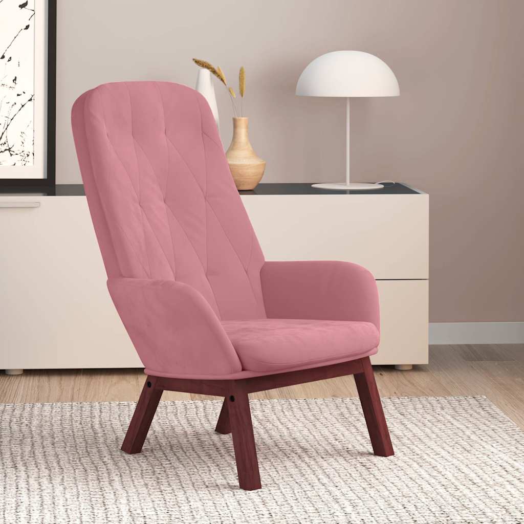 Relaxstoel fluweel roze is nu te koop bij PeponiXL, paradijselijk wonen!