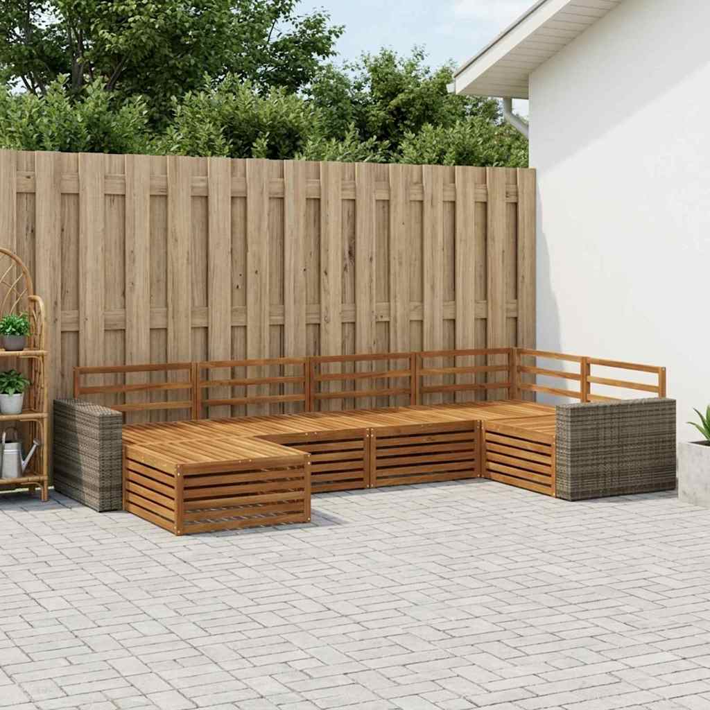 Buiten bankenset 6 pcs Naturel is nu te koop bij PeponiXL, paradijselijk wonen!