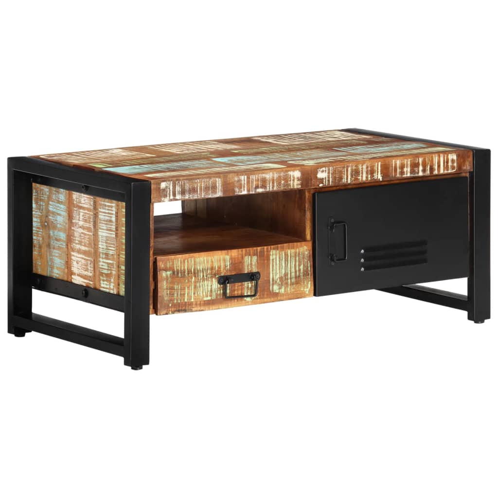 Salontafel 100x50x41 cm massief gerecycled hout is nu te koop bij PeponiXL, paradijselijk wonen!