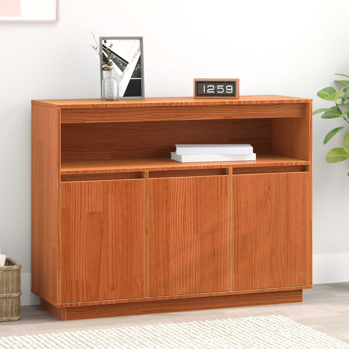 Dressoir Wasbruin 104,5 x 34 x 80 cm Massief grenenhout is nu te koop bij PeponiXL, paradijselijk wonen!