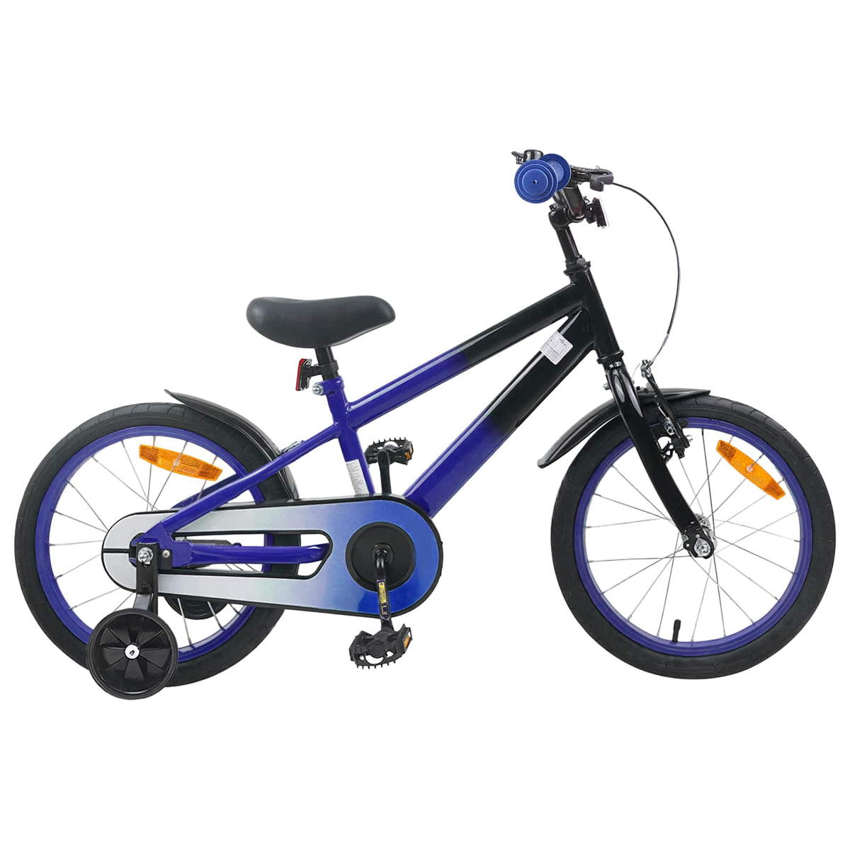 Kinderfiets 16 Inch voor 4-6 jaar oud Blauw Zwart is nu te koop bij PeponiXL, paradijselijk wonen!