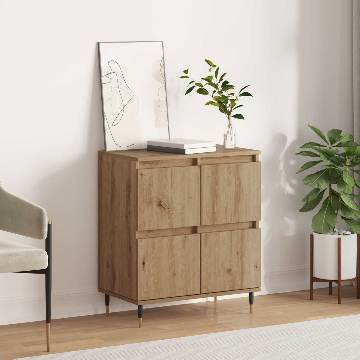 Dressoir Artisan Eiken 60 x 35 x 70 cm is nu te koop bij PeponiXL, paradijselijk wonen!
