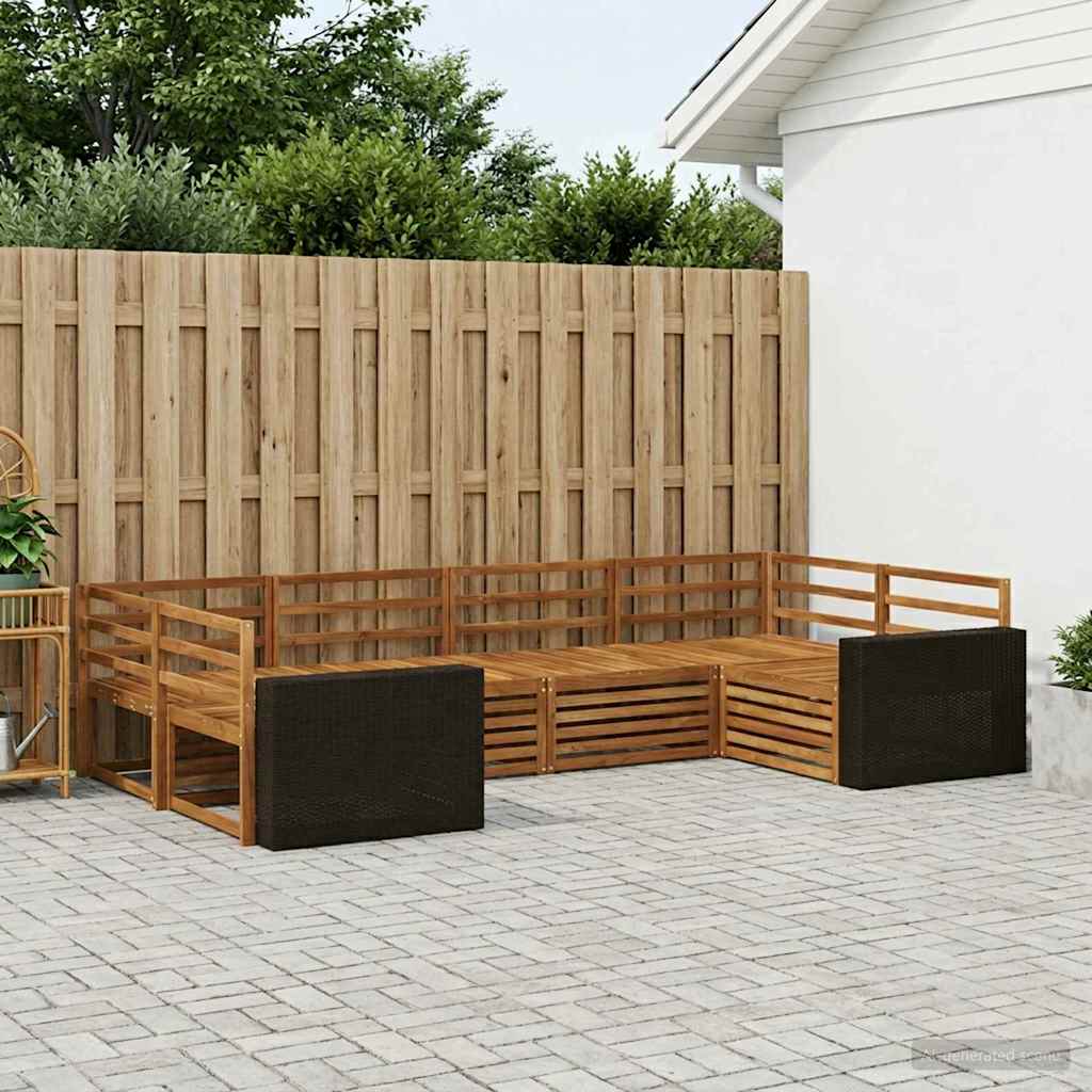 Buiten bankenset 6 pcs Naturel is nu te koop bij PeponiXL, paradijselijk wonen!
