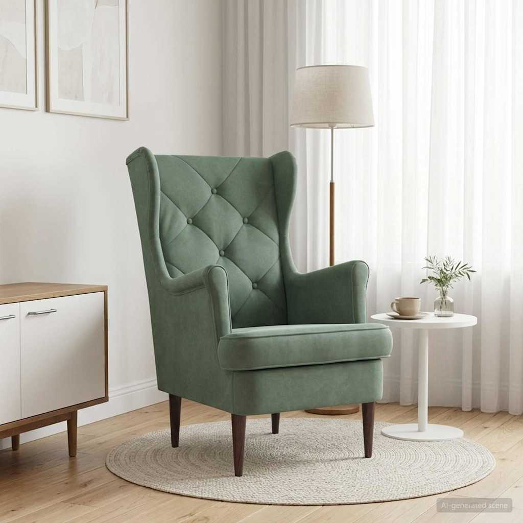 Fauteuil Zeegroen Fluweel is nu te koop bij PeponiXL, paradijselijk wonen!