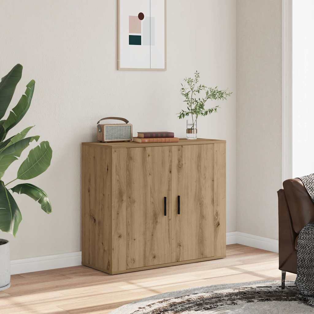 Dressoir 80x33x70 cm bewerkt hout artisanaal eikenkleurig is nu te koop bij PeponiXL, paradijselijk wonen!