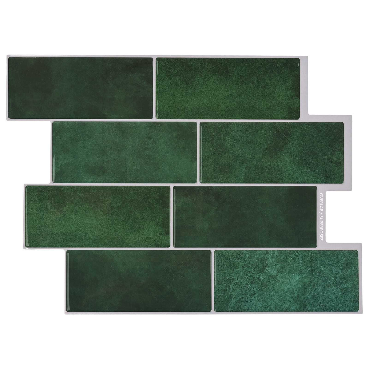 Subway Tegel 10 pcs Donkergroen 29 x 21 cm Polyurethaan en PET is nu te koop bij PeponiXL, paradijselijk wonen!