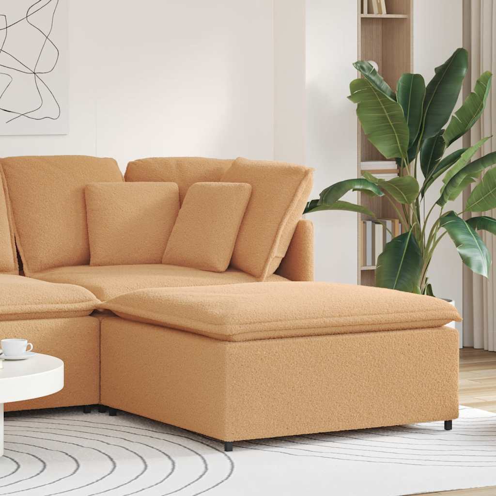 Modulaire bank voetenbank module beige 100x100x48 cm is nu te koop bij PeponiXL, paradijselijk wonen!