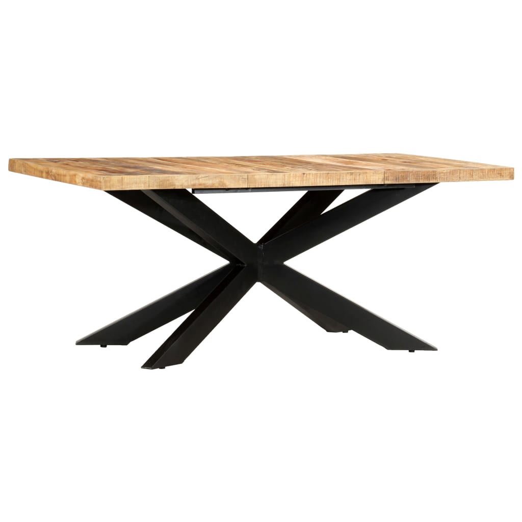 Eettafel 180x90x76 cm massief ruw mangohout is nu te koop bij PeponiXL, paradijselijk wonen!