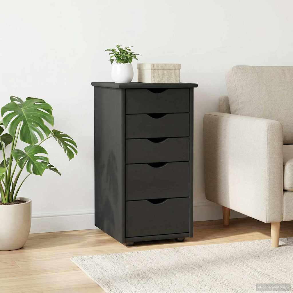 Kast Grijs 34 x 39 x 61,5 cm Massief Vurenhout is nu te koop bij PeponiXL, paradijselijk wonen!