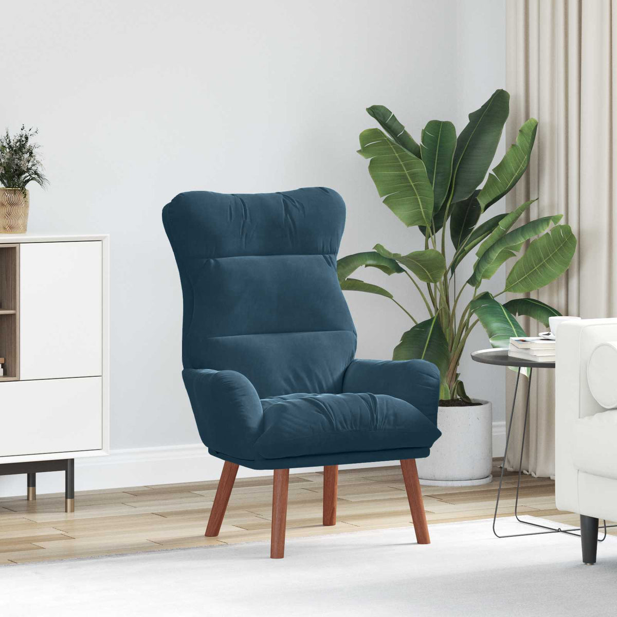 Fauteuil Blauw 69 x 74 x 93 cm Fluweel is nu te koop bij PeponiXL, paradijselijk wonen!