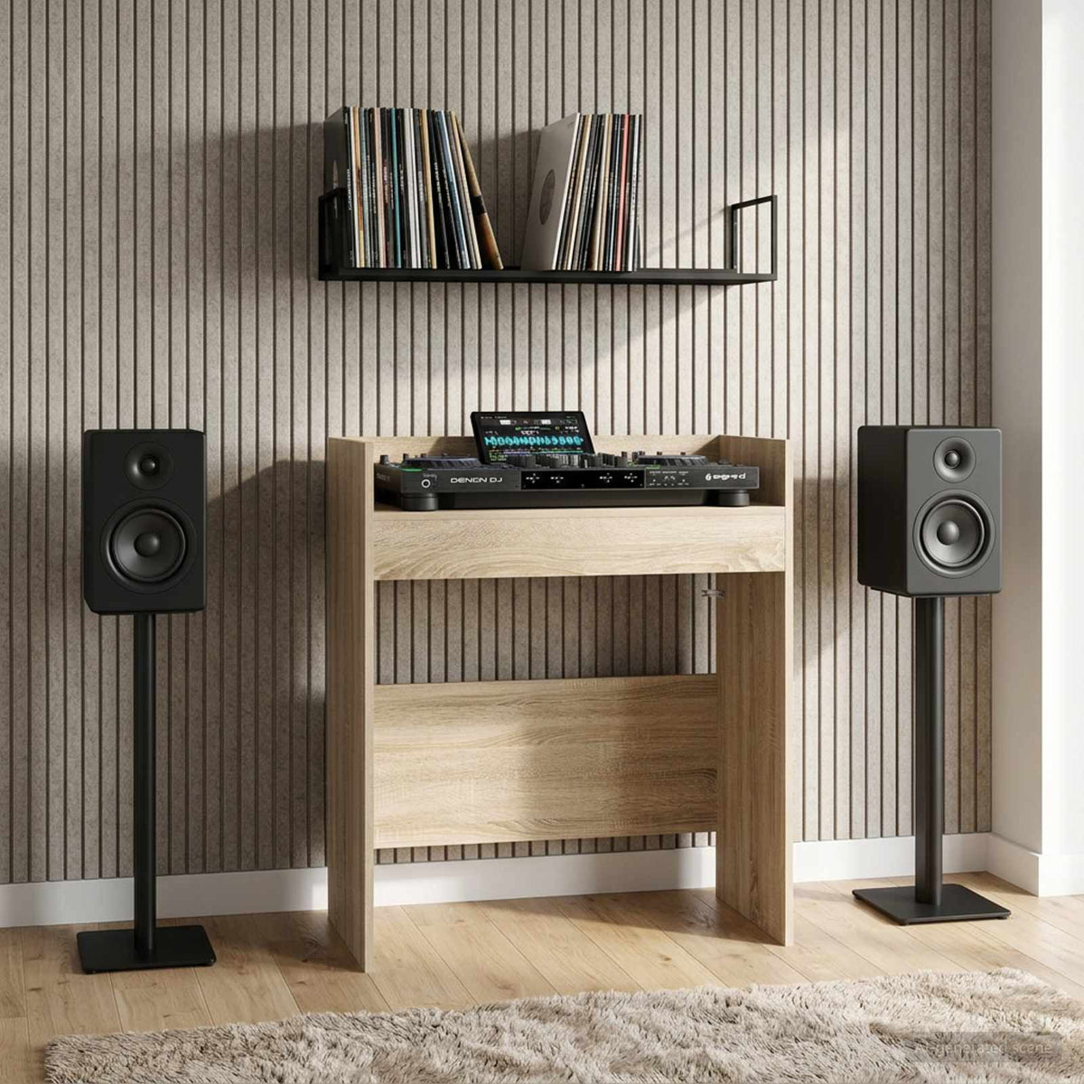DJ Tafel Sonoma Eiken 102 x 45 x 102 cm Bewerkt hout is nu te koop bij PeponiXL, paradijselijk wonen!