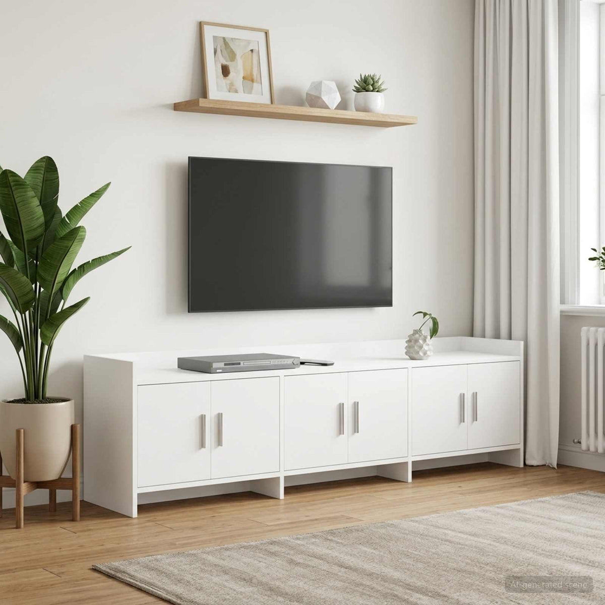 TV-kast 168 x 33 x 47 cm Wit Bewerkt hout is nu te koop bij PeponiXL, paradijselijk wonen!