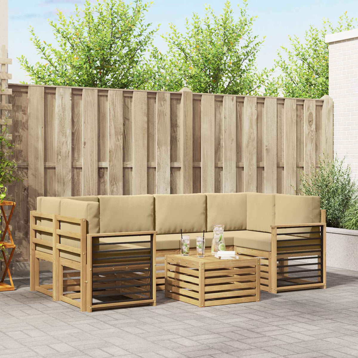 Sofa-Sets Massief Acaciahout is nu te koop bij PeponiXL, paradijselijk wonen!