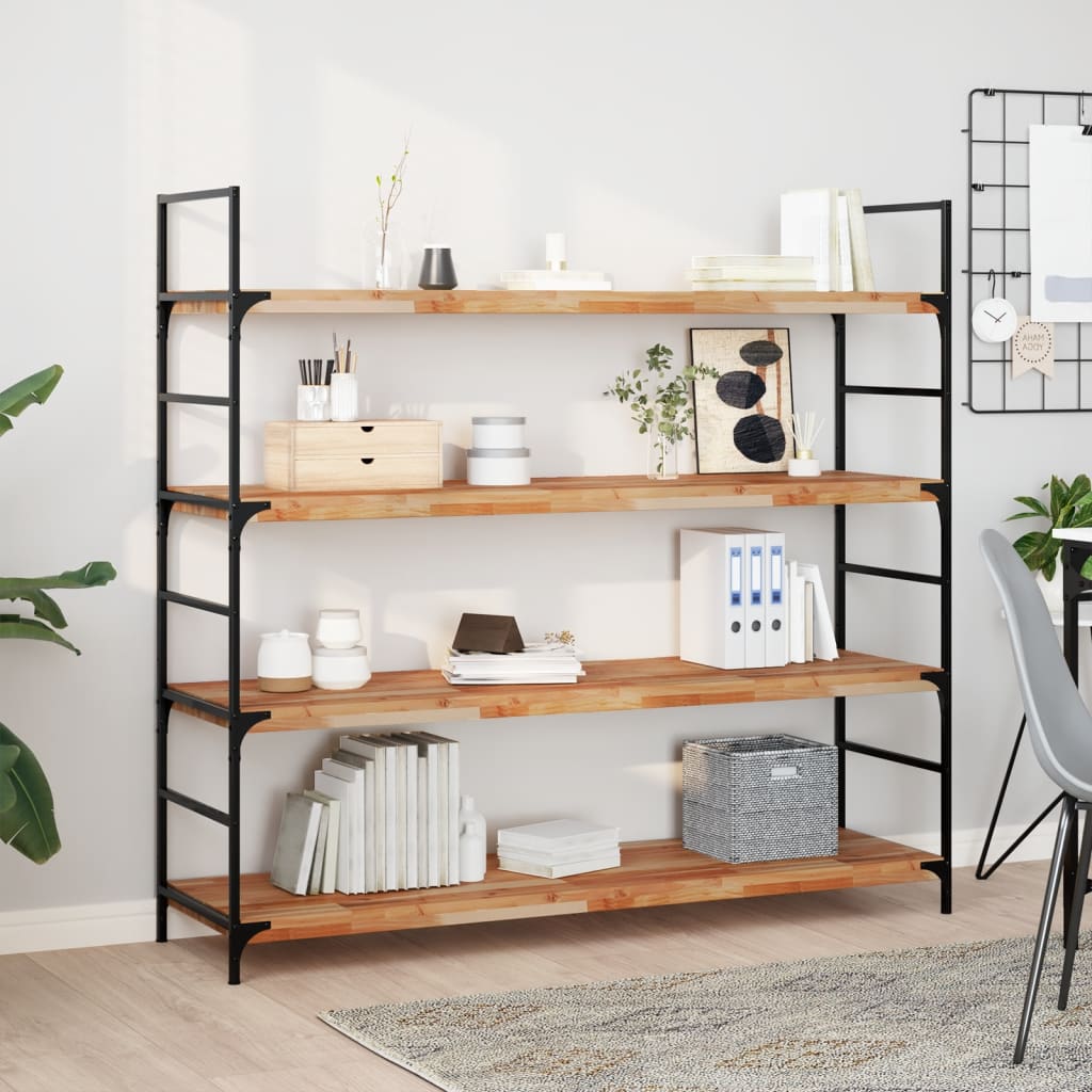 Wandschappen 4 st zwevend olieafwerking 160x40x4 cm acaciahout is nu te koop bij PeponiXL, paradijselijk wonen!