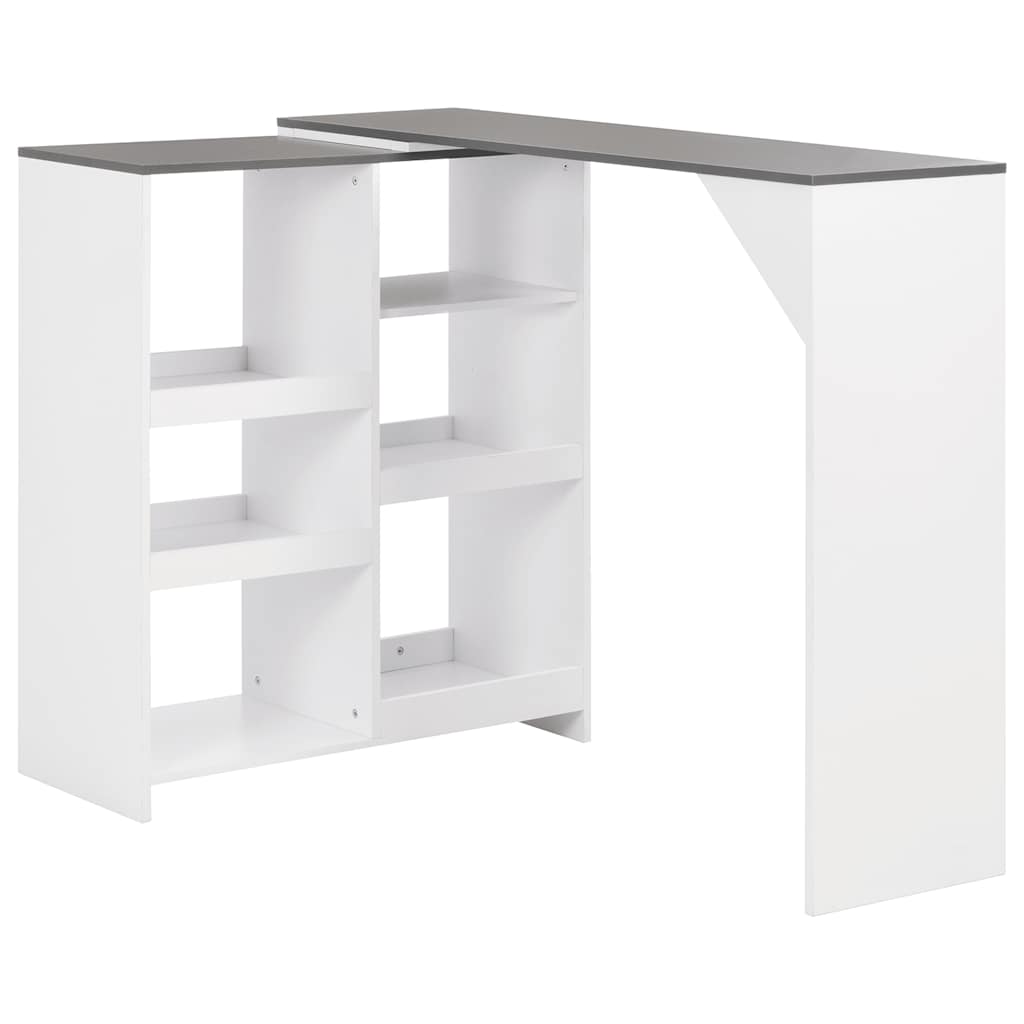 Bartafel met verplaatsbaar schap 138x39x110 cm wit is nu te koop bij PeponiXL, paradijselijk wonen!