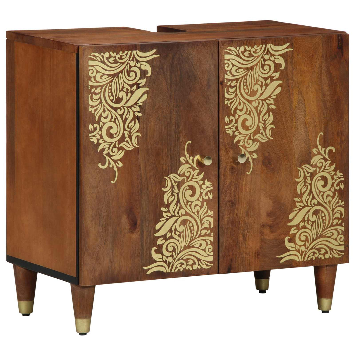 Wastafelkast Honingbruin 62 x 33 x 58 cm Massief Mango Hout is nu te koop bij PeponiXL, paradijselijk wonen!