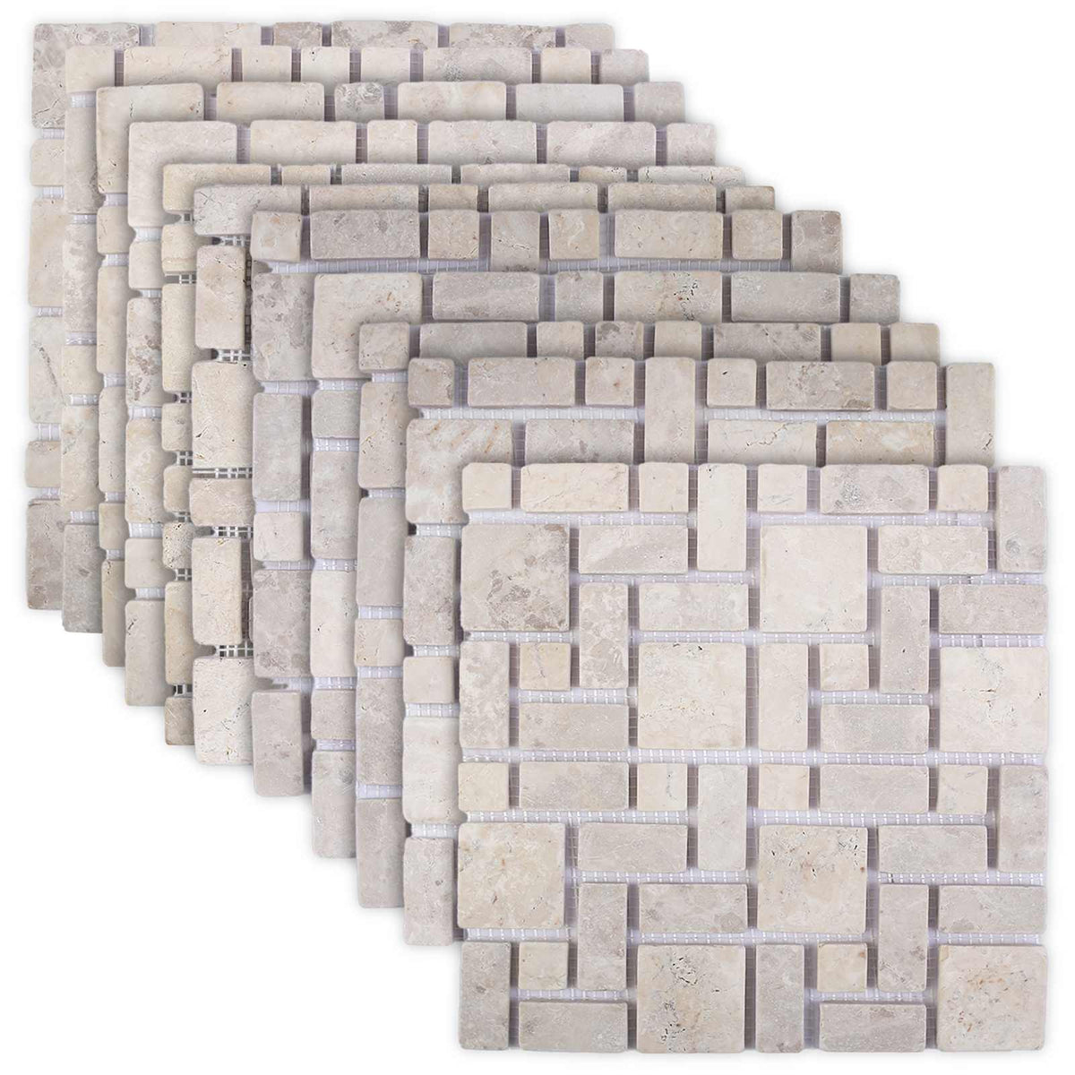 Mozaïek Tegels Crèmekleurig 30 x 30 cm Marmer is nu te koop bij PeponiXL, paradijselijk wonen!