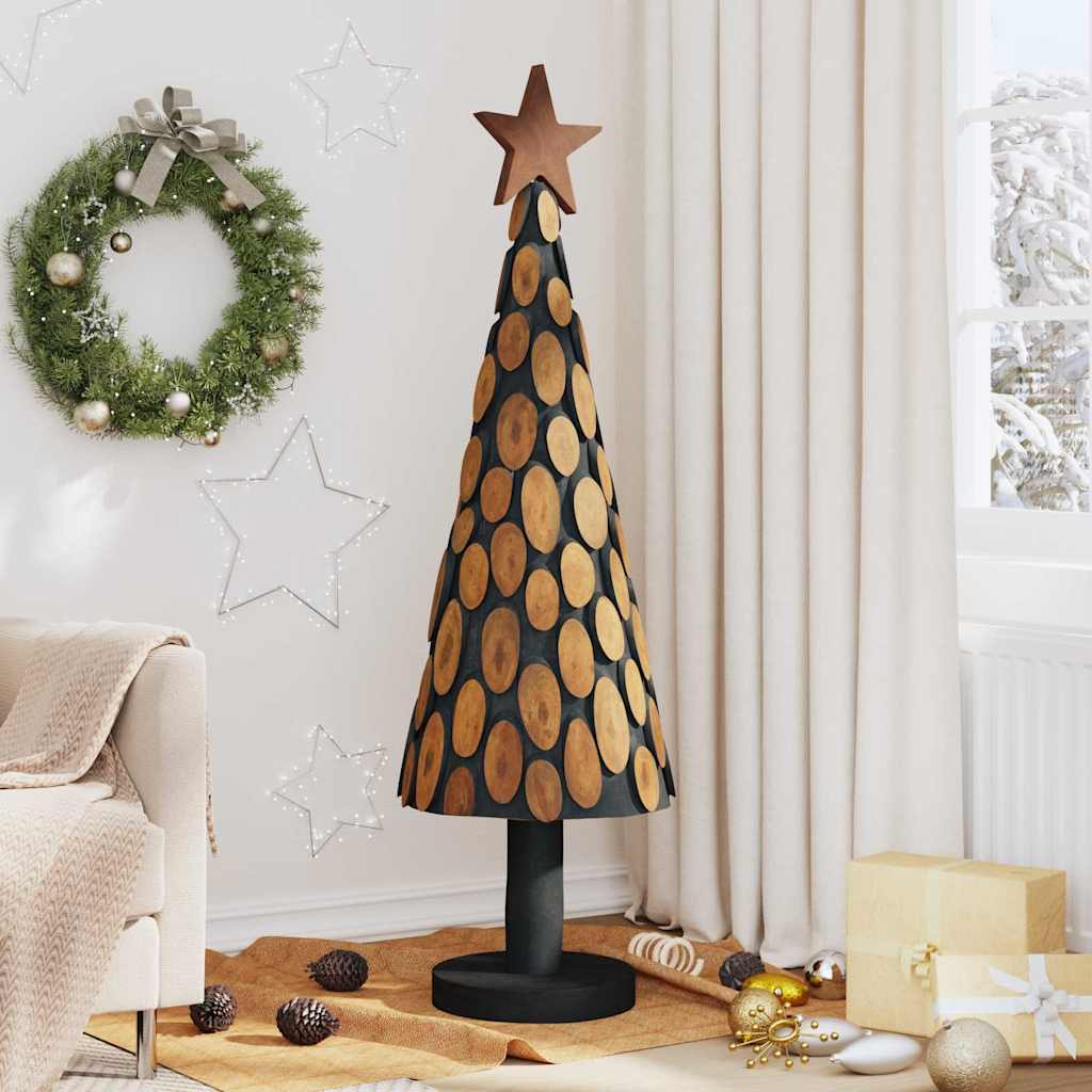 Kerstboom met standaard Bruin 149 cm Massief teakhout is nu te koop bij PeponiXL, paradijselijk wonen!