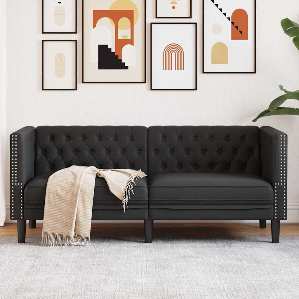 Bank Zwart 174 x 74,5 x 70,5 cm PVC is nu te koop bij PeponiXL, paradijselijk wonen!