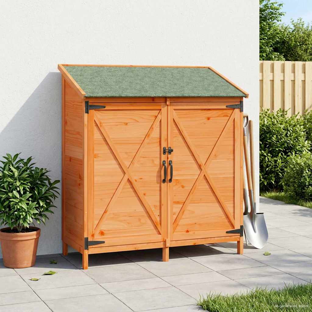 Tuinschuur Bruin 106 x 56 x 113,5 cm Bewerkt hout is nu te koop bij PeponiXL, paradijselijk wonen!