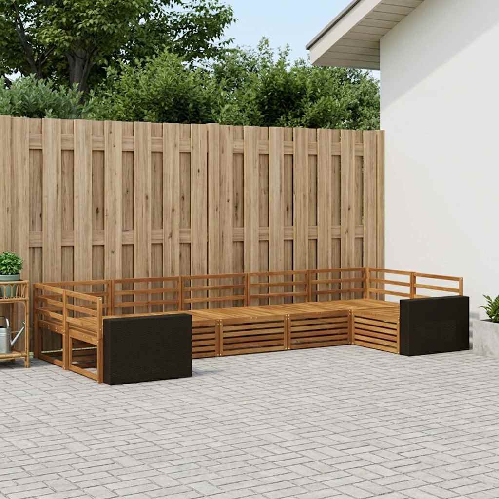 Buiten bankenset 7 pcs Naturel is nu te koop bij PeponiXL, paradijselijk wonen!