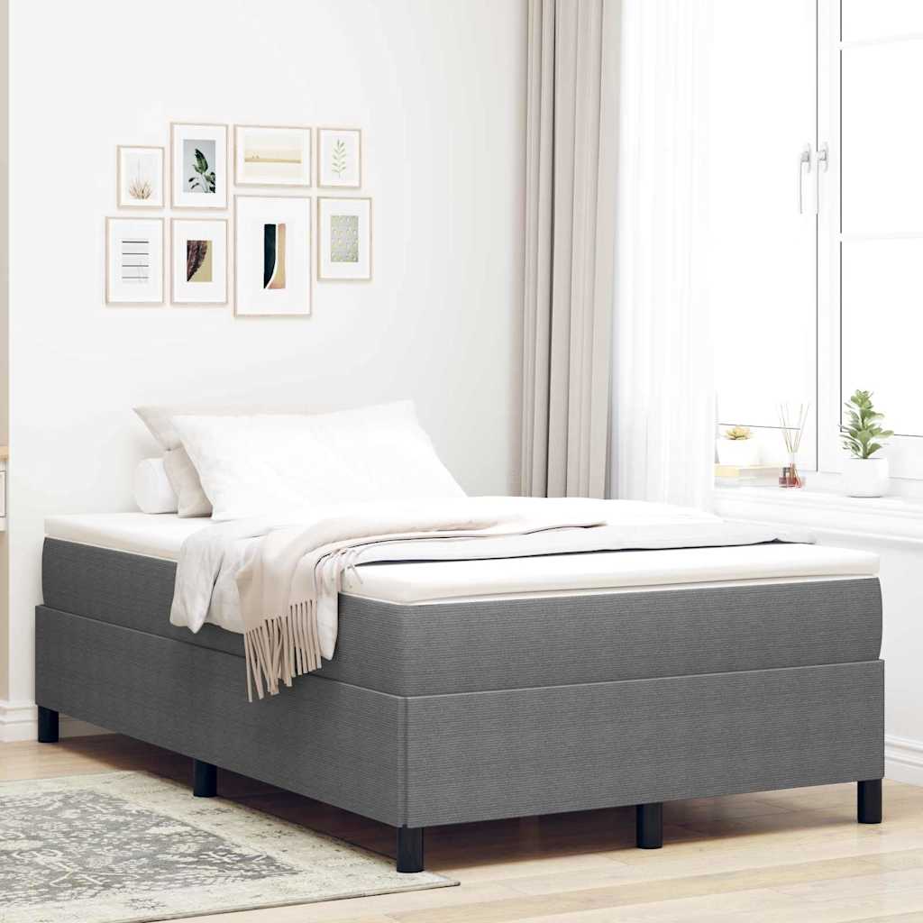 Boxspringbed Lichtgrijs 120 x 200 cm Katoen Stof is nu te koop bij PeponiXL, paradijselijk wonen!