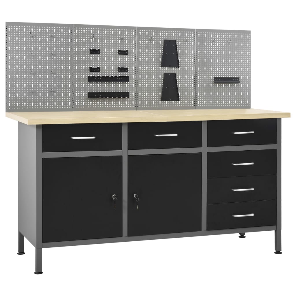 Werkbank met vier wandpanelen is nu te koop bij PeponiXL, paradijselijk wonen!