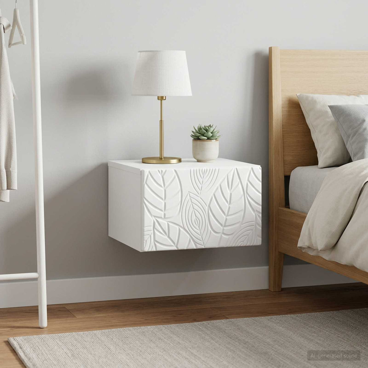 Wandmontage Zijtafel 2 pcs Wit 34,5 x 33 x 20 cm Bewerkt hout is nu te koop bij PeponiXL, paradijselijk wonen!