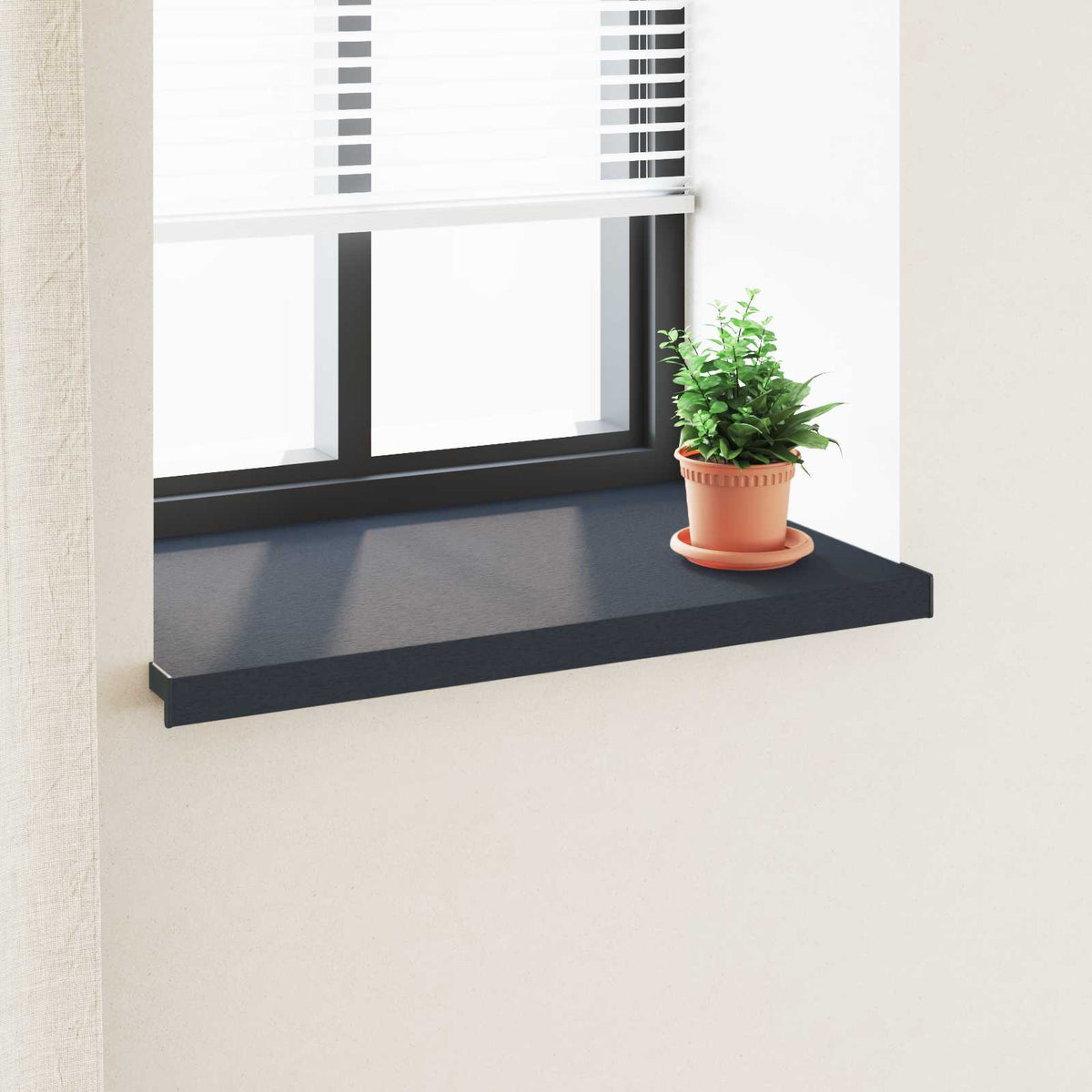 Raamsokkel Antraciet met houten nerf 60 x 50 x 4,5 cm PVC is nu te koop bij PeponiXL, paradijselijk wonen!