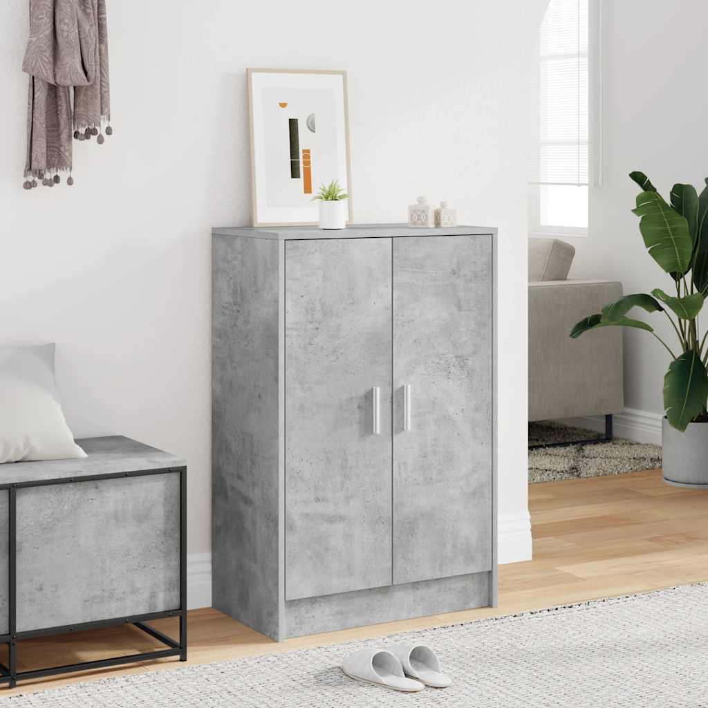 Schoenenkast 60x35x92 cm bewerkt hout betongrijs is nu te koop bij PeponiXL, paradijselijk wonen!