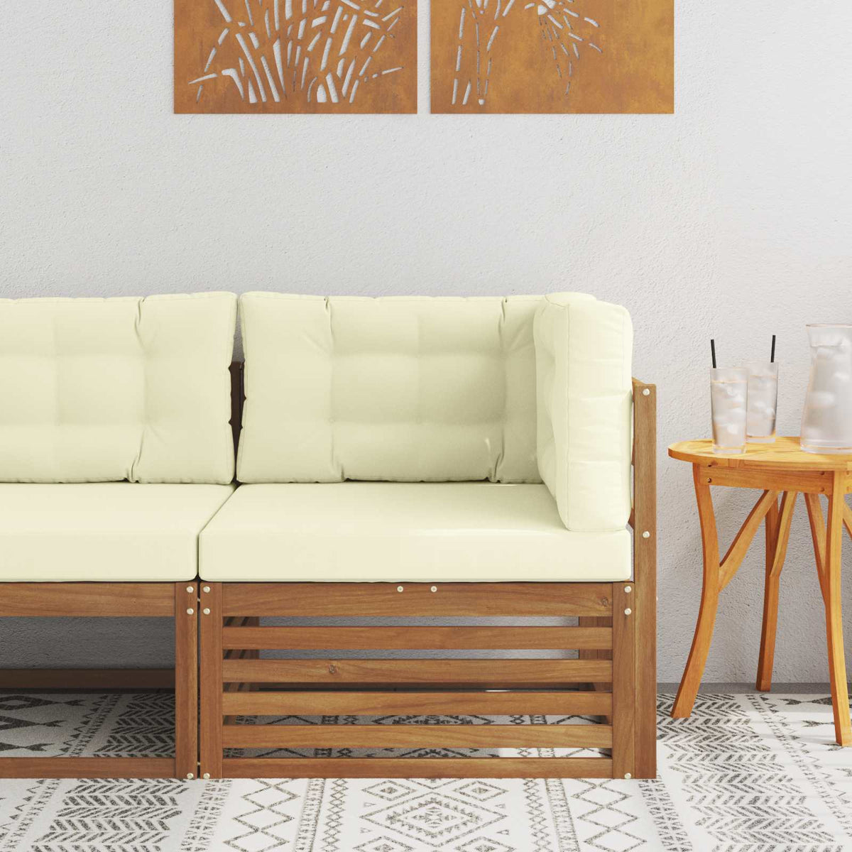 Outdoor Hoekbank Massief Acaciahout Naturel is nu te koop bij PeponiXL, paradijselijk wonen!