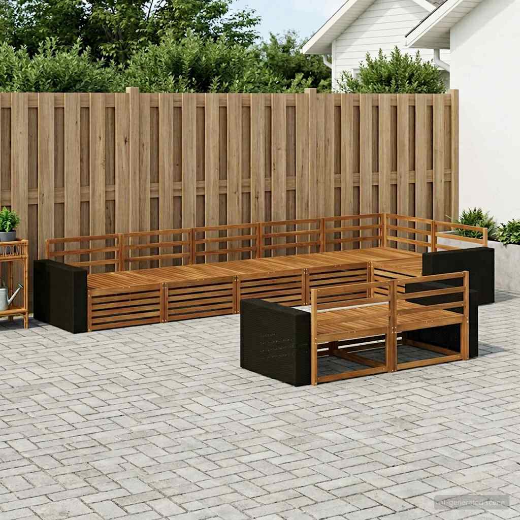 Buiten bankenset 8 pcs Naturel is nu te koop bij PeponiXL, paradijselijk wonen!