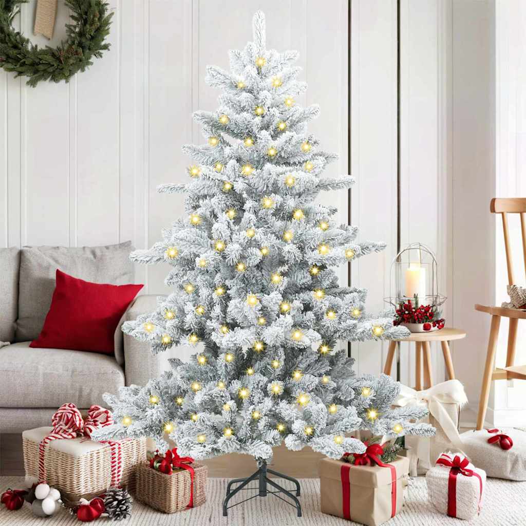 Kunstmatige Inklapbare Kerstboom Wit 150 cm PVC en staal is nu te koop bij PeponiXL, paradijselijk wonen!