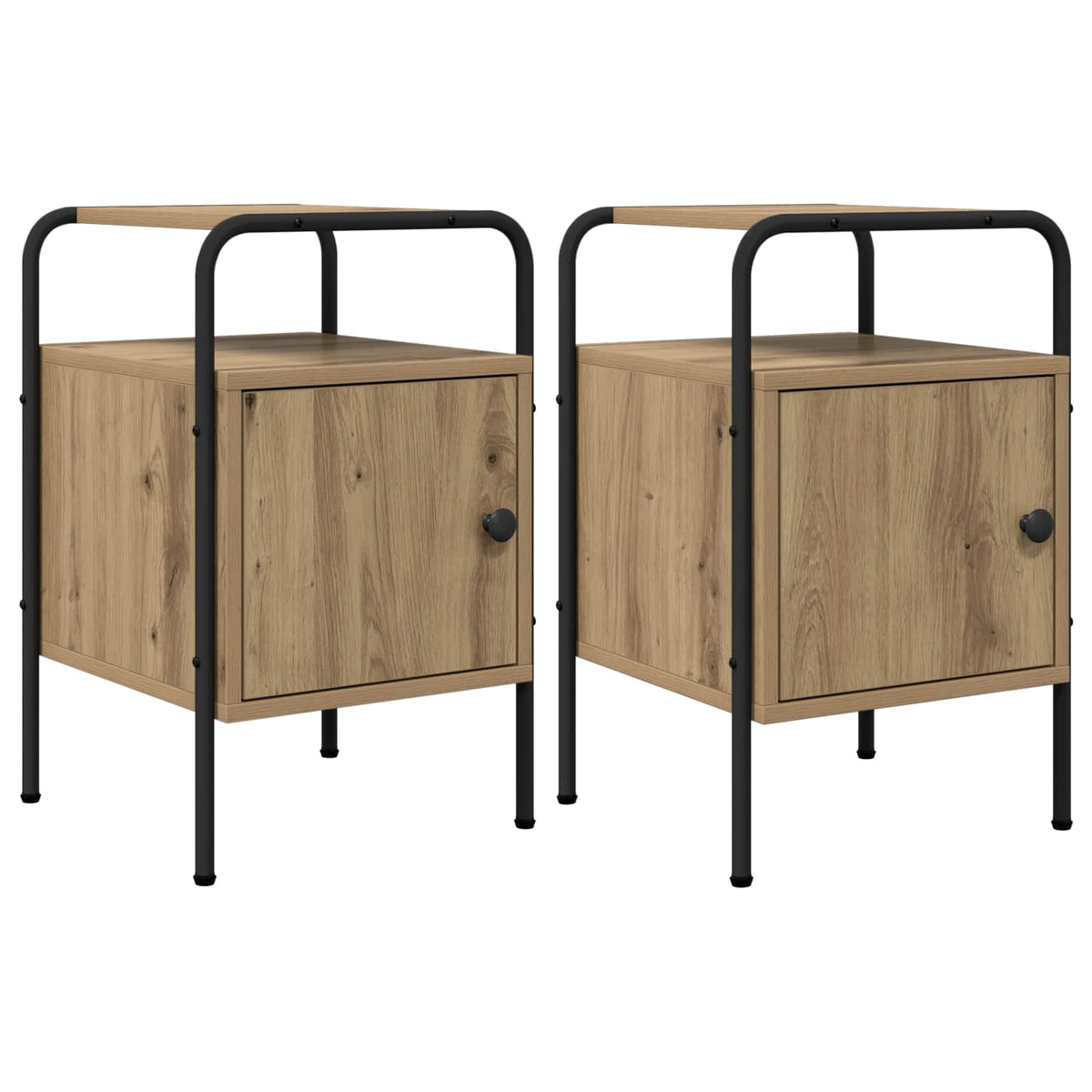 Nachtkastje 2 st Artisanaal eiken Bewerkt hout is nu te koop bij PeponiXL, paradijselijk wonen!