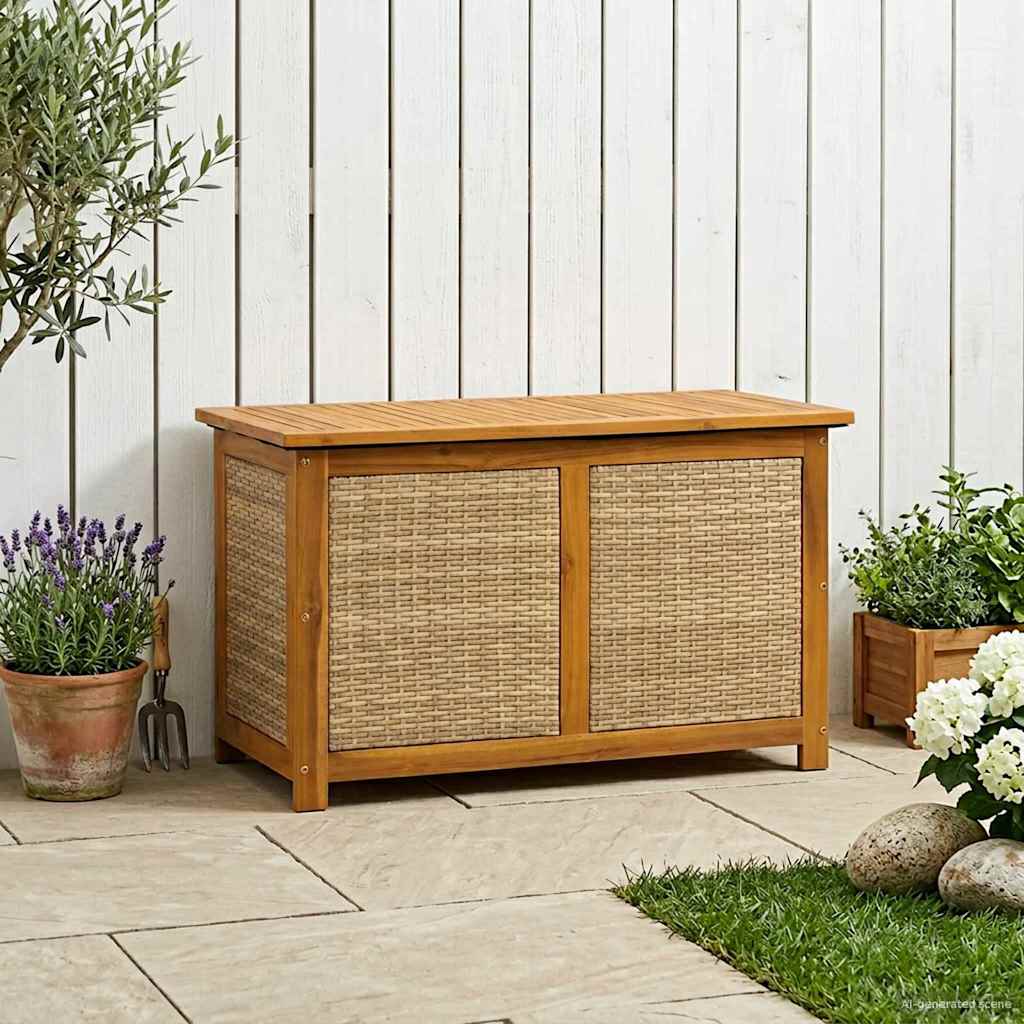 Tuinopslagdoos 185 L Massief Acaciahout 90 x 50 x 56 cm Beige is nu te koop bij PeponiXL, paradijselijk wonen!