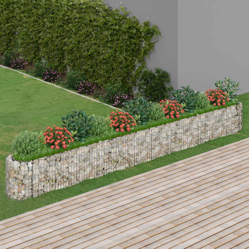 Gabion plantenbak verhoogd 470x50x50 cm gegalvaniseerd ijzer is nu te koop bij PeponiXL, paradijselijk wonen!