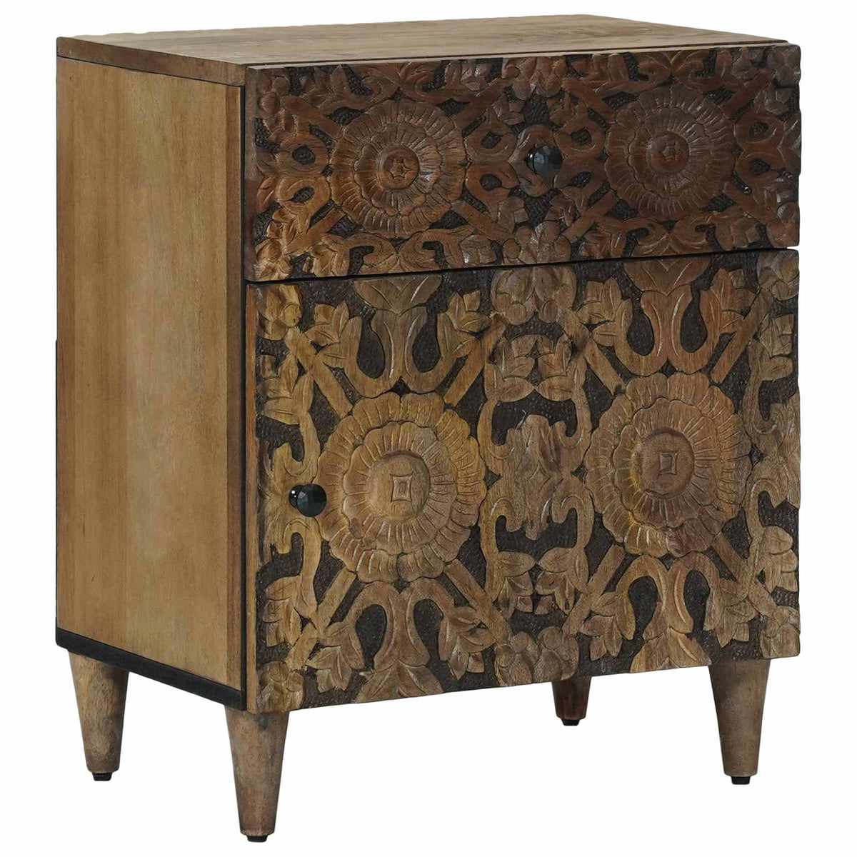 Bed kast met lade Bruin 50 x 33 x 60 cm Massief Mango Hout is nu te koop bij PeponiXL, paradijselijk wonen!