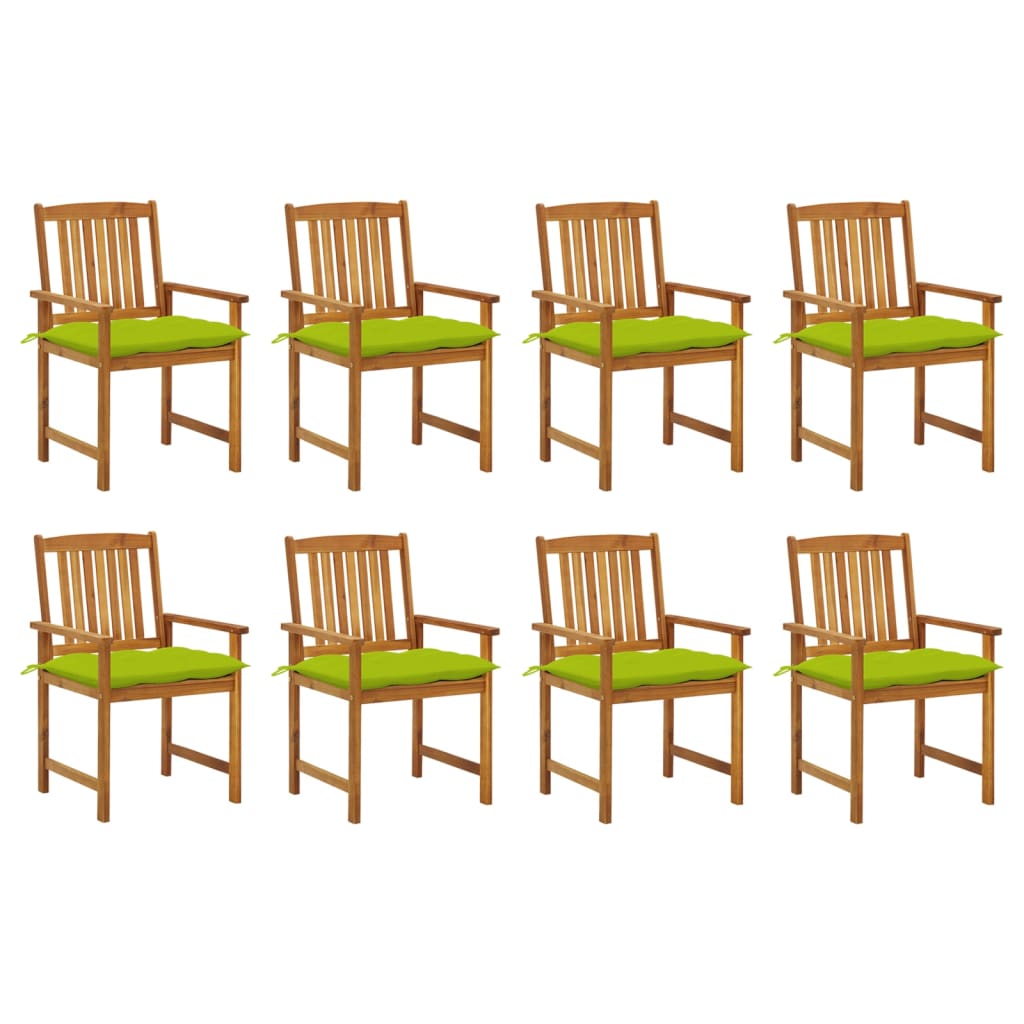 Tuinstoelen 8 st met kussens massief acaciahout is nu te koop bij PeponiXL, paradijselijk wonen!