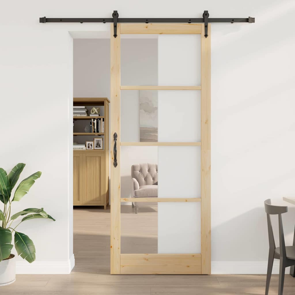 Schuifdeur Natuurlijk en Zwart 93 x 232 cm is nu te koop bij PeponiXL, paradijselijk wonen!