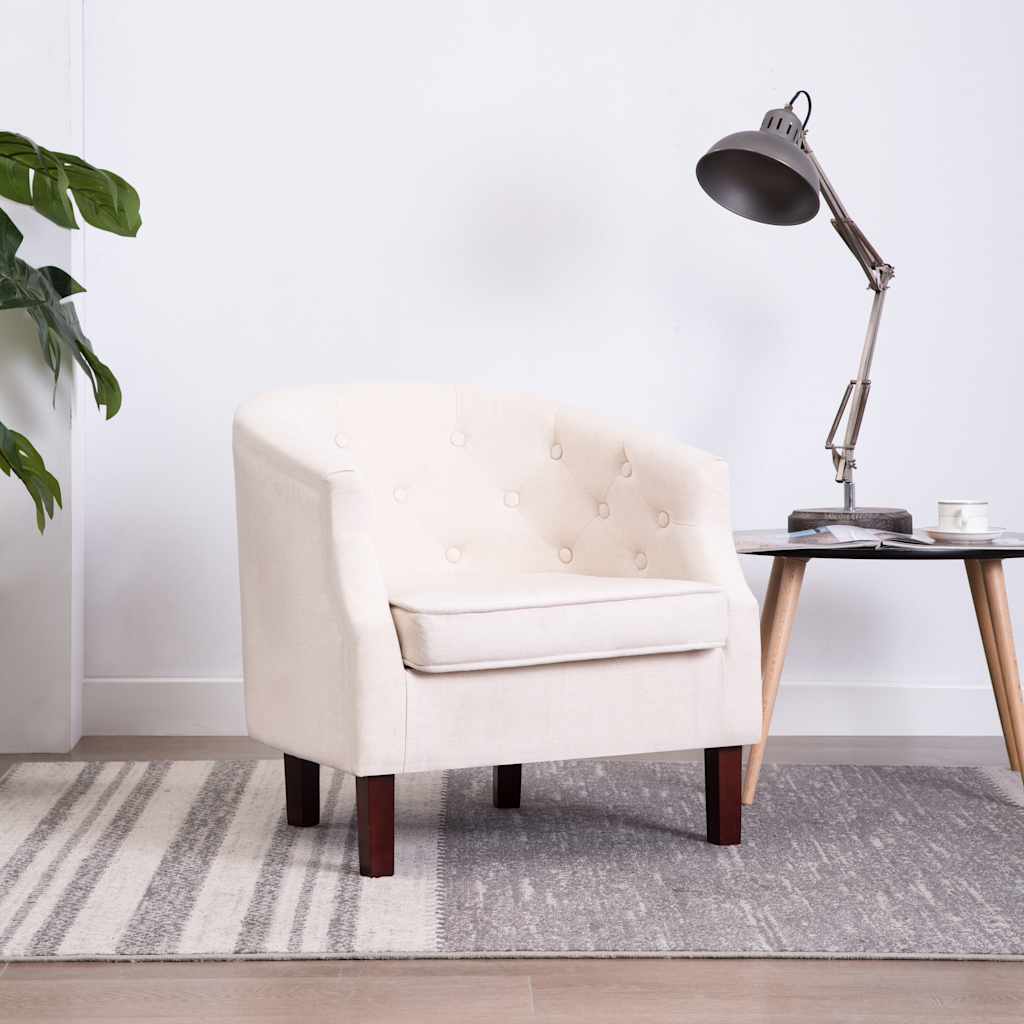 Fauteuil stof beige is nu te koop bij PeponiXL, paradijselijk wonen!