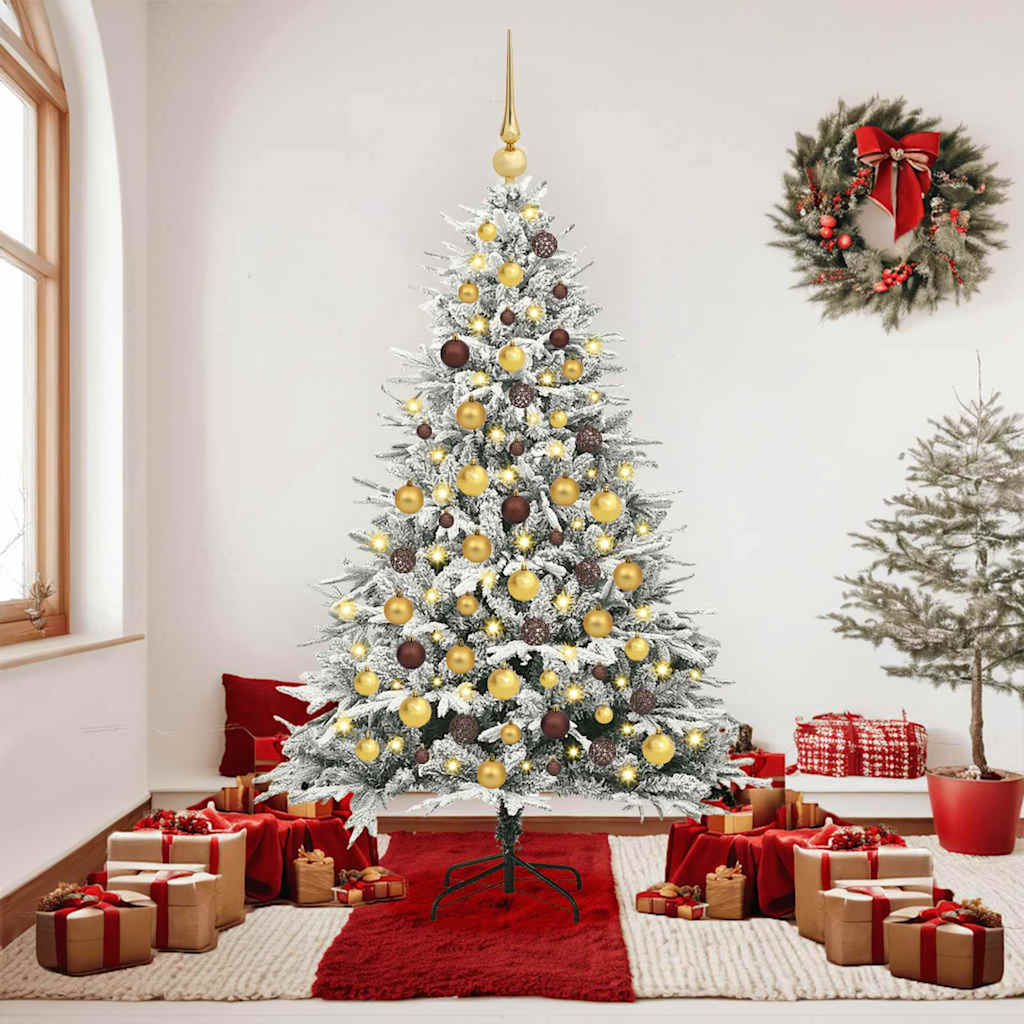 Artificial Pre-lit Kerstboom met Ballenset Groen 180 cm is nu te koop bij PeponiXL, paradijselijk wonen!