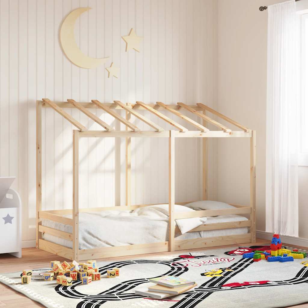 Kinderbed met bedhuis 90x190 cm massief grenenhout is nu te koop bij PeponiXL, paradijselijk wonen!